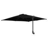 Garden Parasol Black 248.5 x 247.5 x 160 cm Polyester and Steel 42003257