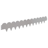 Lawn Edging 10 pcs 103 x 15 cm Steel Silver 8008660