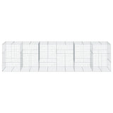 Gabion Basket with Cover 600x100x150 cm Galvanised Iron 3295218