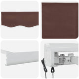 Automatic Retractable Awning Brown 300x250 cm 3215728