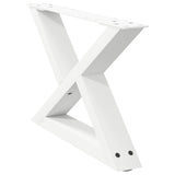 Coffee Table Legs 2 pcs White 50x cm Steel 4012685