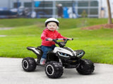 12V Ride-On Quad Bike w/ Music, Horn, for Ages 3-5 Years - White T3398P348327