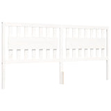 Bed Frame without Mattress White 200x200 cm Solid Wood 3194332