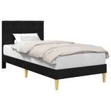 Bed Frame with Headboard Black 90 x 190 cm Fabric 42027823