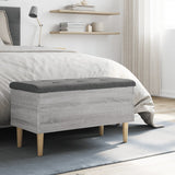 Storage Bench Grey Sonoma 82x42x46 cm Engineered Wood 835080