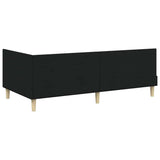 Corner Bed Frame with Headboard Black 90 cm x 190 cm Velvet 42016183