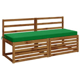 2-Piece Bench Cushions SOEST 2 pcs 100% Polyester Green 950281