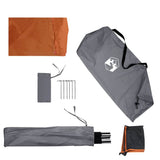Camping Windbreak Grey and Orange 490x123 cm Waterproof 4009656