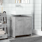 Bathroom Sink Cabinet Concrete Grey 60x33x60 cm Engineered Wood 856038