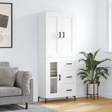 Highboard White 69.5x34x180 cm Engineered Wood 3199937