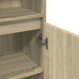 Bathroom Cabinet Sonoma Oak 30x30x190cm Engineered Wood 849667