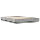 Bed Frame with LED without Mattress Concrete Grey 160x200 cm 3209782