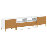 5 Piece LED TV Cabinet High Gloss White Engineered Wood 3416600