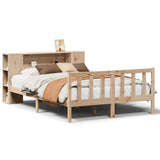Bookcase Bed without Mattress 135x190 cm Double Solid Wood Pine 3321651
