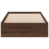 Bed Frame with Drawers without Mattress Brown Oak 90x190 cm Single 3280712
