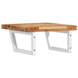 Basin Shelf Wall Mounted Steel and Solid Wood Acacia 3302774