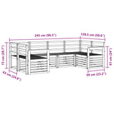 Outdoor Sofa Set 6 pcs White 245 x 128.5 x 73 cm 3392379