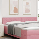 Headboard Height Adjustable with Headboard Pink 200 cm Velvet 42007292