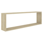 ZNTS Wall Cube Shelf 4 pcs Sonoma Oak 100x15x30 cm Engineered Wood 807089