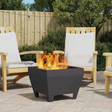Fire Pit Black 50 x 50 x 38 cm Steel 858942