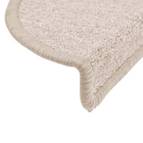 Stair Mats 15 pcs 56x17x3 cm Taupe Half Round 133882