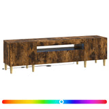 LED TV Cabinet Smoked Oak Engineered Wood 897130