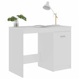 801796 Desk White 100x50x76 cm Engineered Wood
