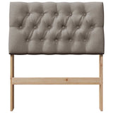 Upholstered Headboard Taupe 80 cm Solid Pine Wood 879367