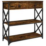 Console Table Smoked Oak 75x28x75 cm Engineered Wood 834197