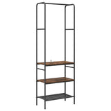 Clothes Rack Smoked Oak 60 x 30 x 171 cm Engineered Wood 868459