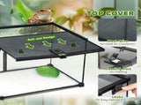 Glass Reptile Terrarium Insect Breeding Tank Vivarium Habitats with Thermometer for Lizards, Horned T3398P349997