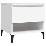 ZNTS Side Table White 50x46x50 cm Engineered Wood 819548