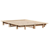 Bed Frame without Mattress 120x200 cm Solid Wood Pine 850662