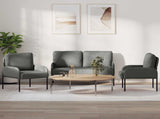 Sofa Sets with Cushion 3 pcs Dark Grey 115 x 56 x 80 cm Plywood 3406209