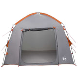 Cabin Tent Grey and Orange 210 x 210 x 138 cm Polyester 42028507