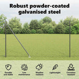 Ground Spike Fence Post 13 pcs Grey Powder-Coated Steel 42004265