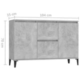 Sideboard Concrete Grey 102x35x70 cm Engineered Wood 806116