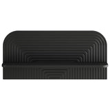 Wall Shelf 2 pcs Black 80.5 x 13.5 x 37.5 cm Engineered Wood 8014951
