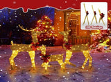 3-Piece Lighted Christmas Reindeer Family Set Outdoor Decorations, Weather Proof 2D Deer Family Set 50842289