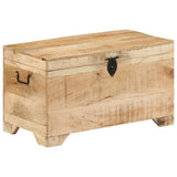 328293 Storage Chest Solid Rough Mango Wood