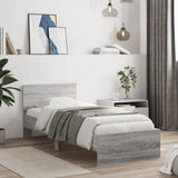 Bed Frame without Mattress with LED Lights Grey Sonoma 90x200 cm 838811