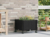 Garden Planter with Wheels Black 40 x 40 x 44 cm PP 3422910