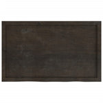 Table Top Dark Brown 100x60x cm Treated Solid Wood Oak 3156432