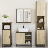 4 Piece Bathroom Furniture Set Sonoma Oak Engineered Wood 3301206