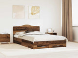 Bed Frame with Headboard Old Wood 120 x 190 cm Engineered Wood 3413637