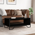 ZNTS Coffee Table Black 100x51x40 cm Engineered Wood 848479