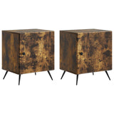 Bedside Cabinet 2 pcs Smoked Oak 43 x 34.5 x 50 cm 895496