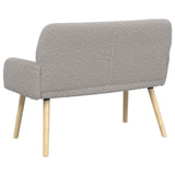 2 Seater Sofa with Solid Wood Legs Light Grey Boucl 42051064