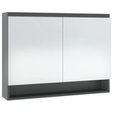 Bathroom Mirror Cabinet 80x15x60 cm MDF Grey 331534