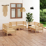 6 Piece Garden Lounge Set Solid Pinewood 3082582